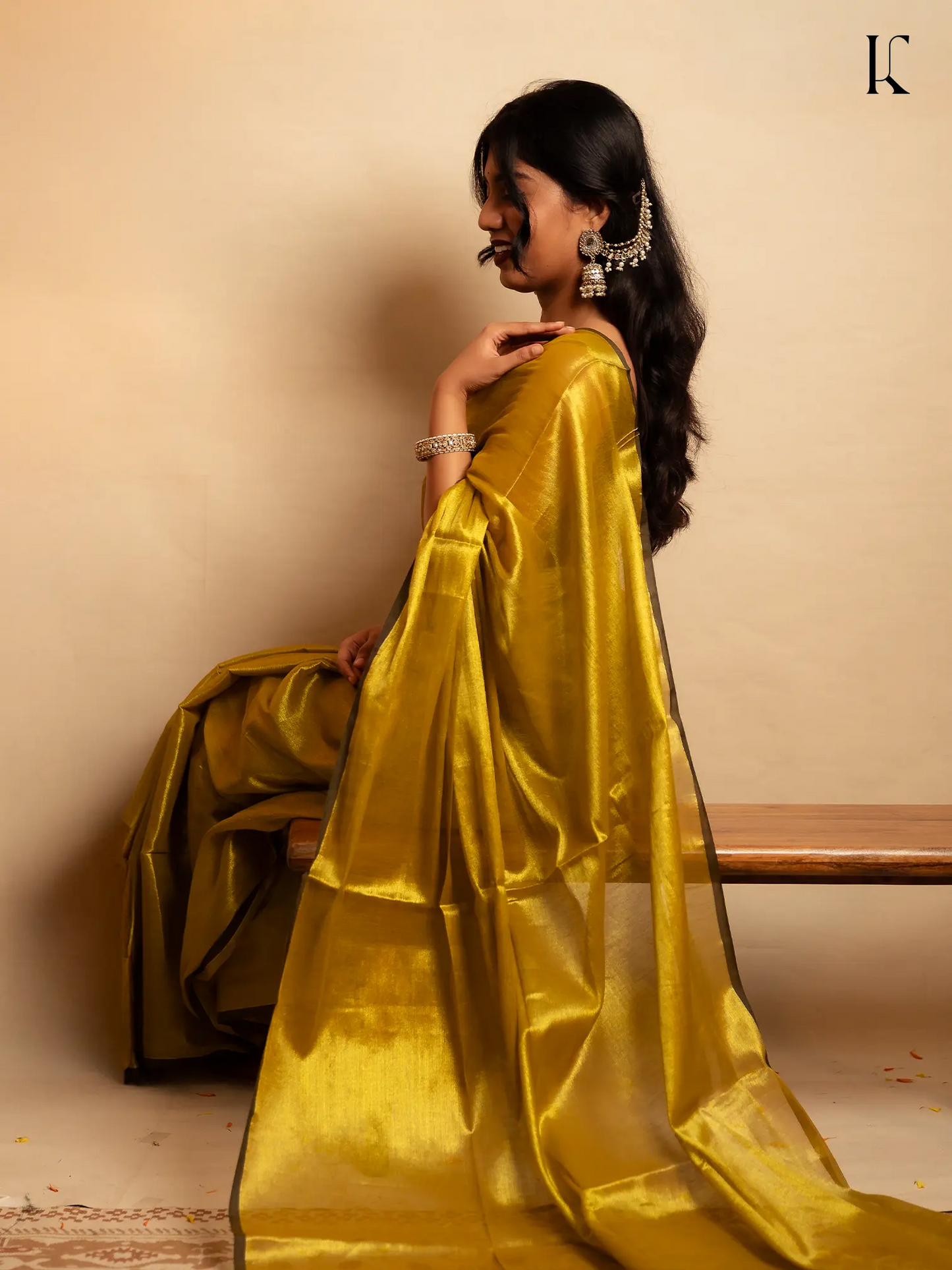 Kahanni Golden Tissue Silk