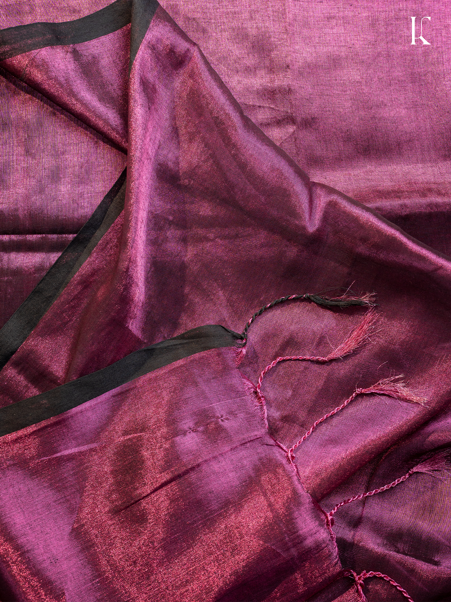Kahanni Wine Purple Tissue Silk