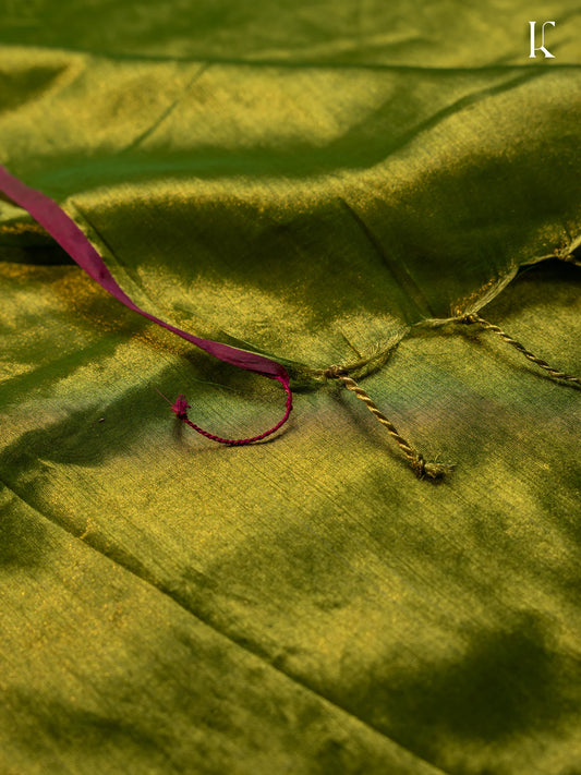 Kahanni Parrot Green Tissue Silk